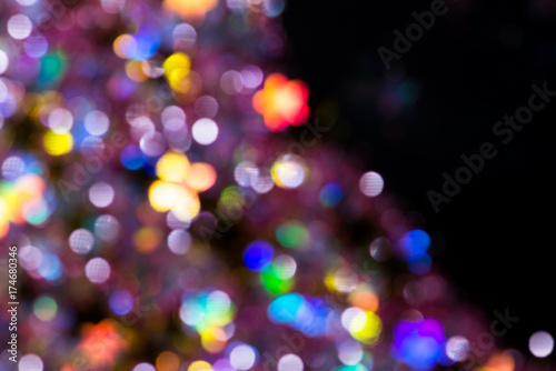 Colorful glitter abstract background with bokeh