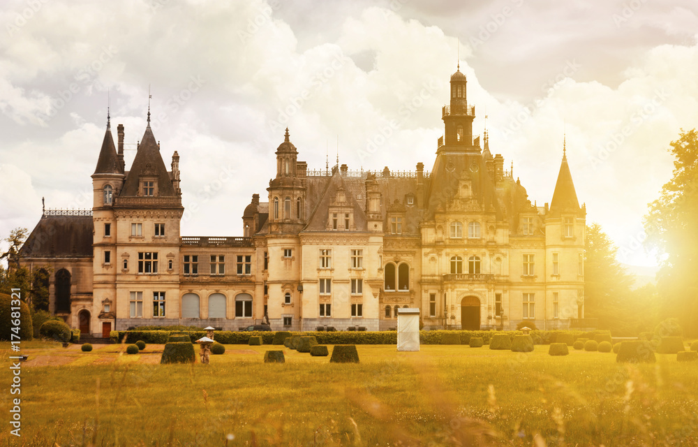Fototapeta premium Montrejeau castle of Valmirande in France