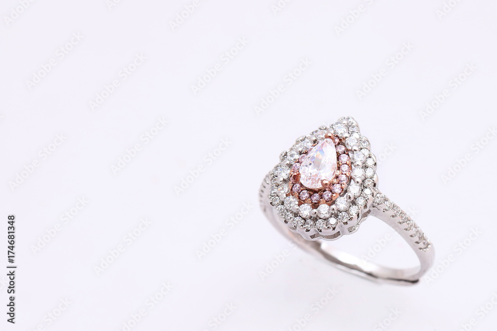 diamond and gemstone on ring diamond and gemstone on ring