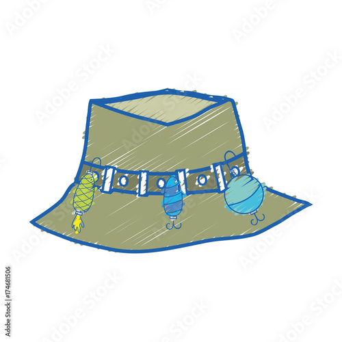 fishing peasant hat object, to warker