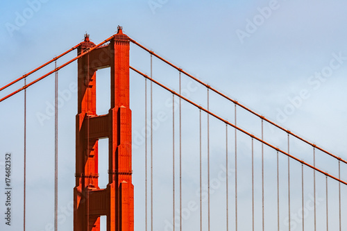 golden gate bridge and san francisco city at background, california