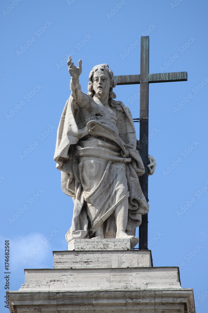 Statue of Jesus in Saint John Lateran Basilica.Rome, Italy