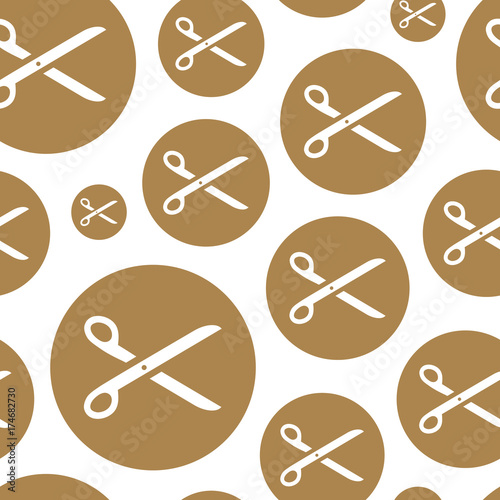Scissors. Seamless pattern. Abstract background. Vector illustration.