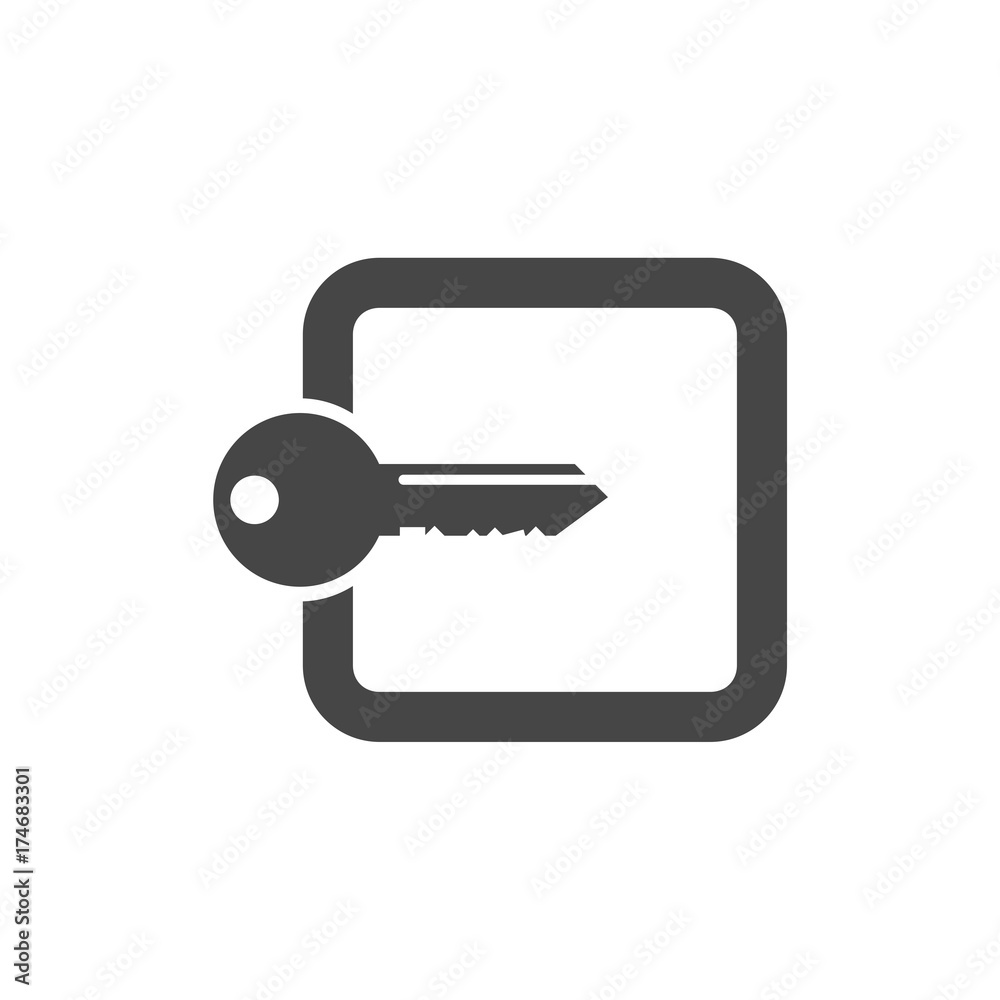 Login icon, Secure access button