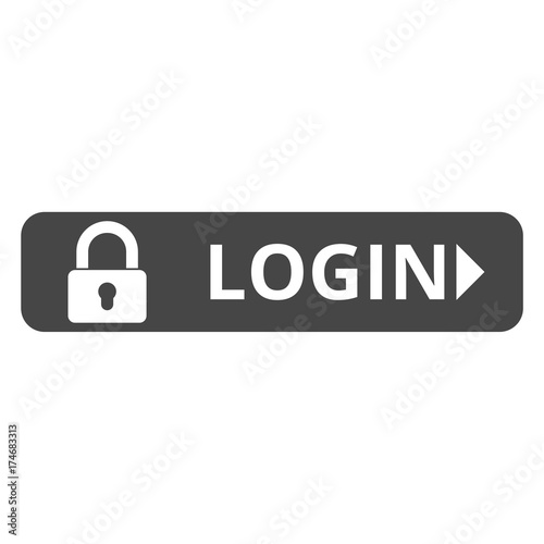 Login icon, Secure access button