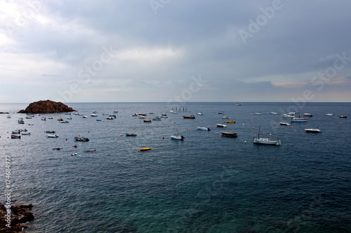 Views of the Mediterranean coast from Tossa de Mar  Catalonia  Spain