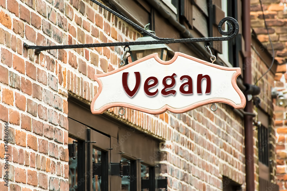 Obraz premium Schild 275 - Vegan