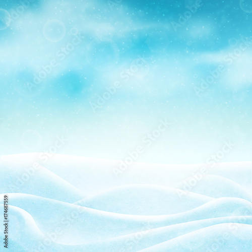 Realistic winter background