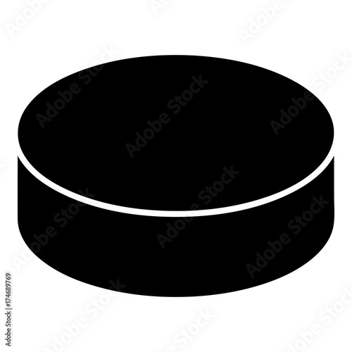 Washer hockey icon, simple black style