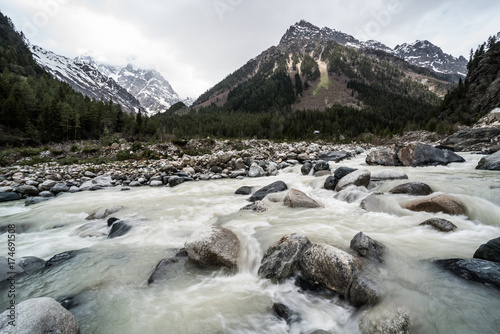 River in Caucasus mountains