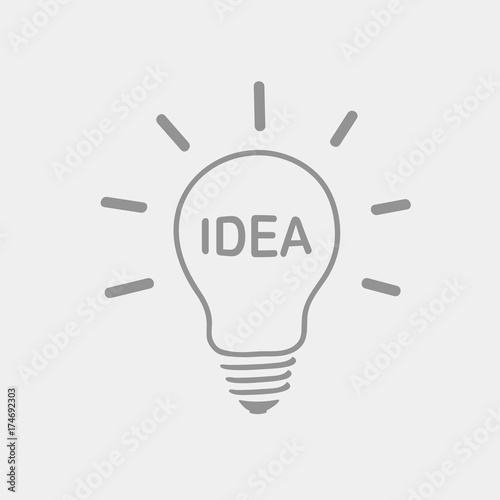 idee in einer glühbirne