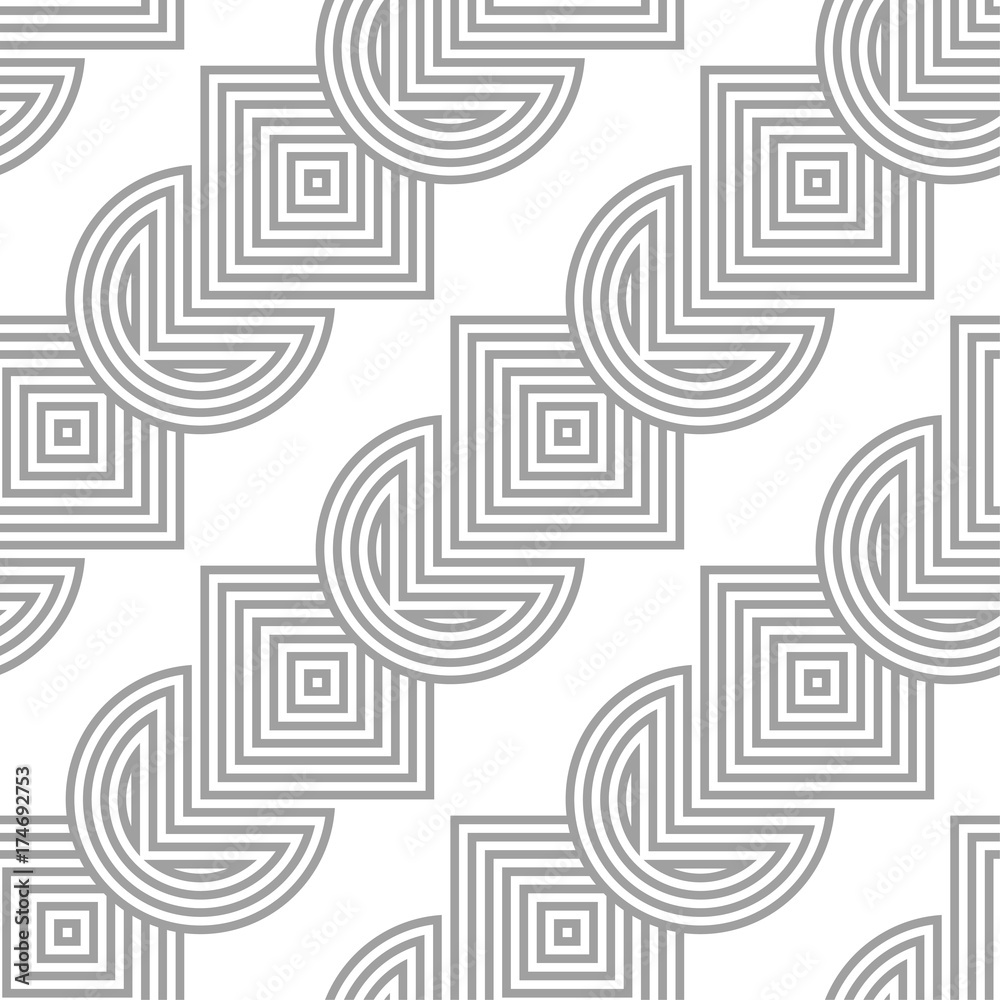 Obraz premium Light gray geometric ornament. Seamless pattern