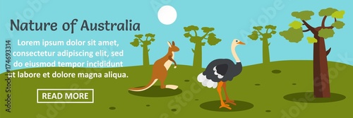 Nature of Australia banner horizontal concept