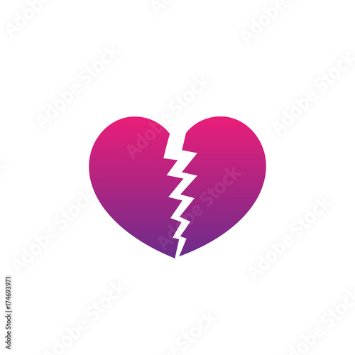 broken heart, heartbreak vector icon