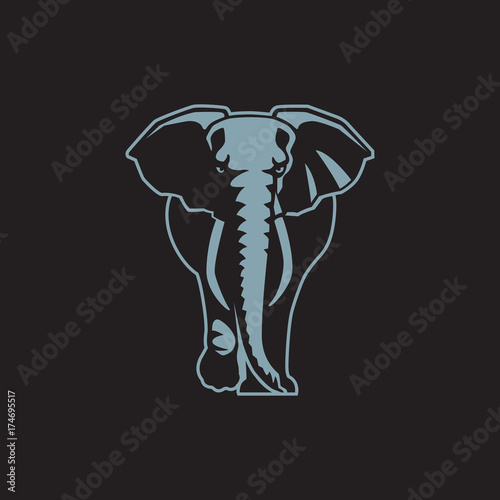 elephant sign logo emblem vector illustration-08