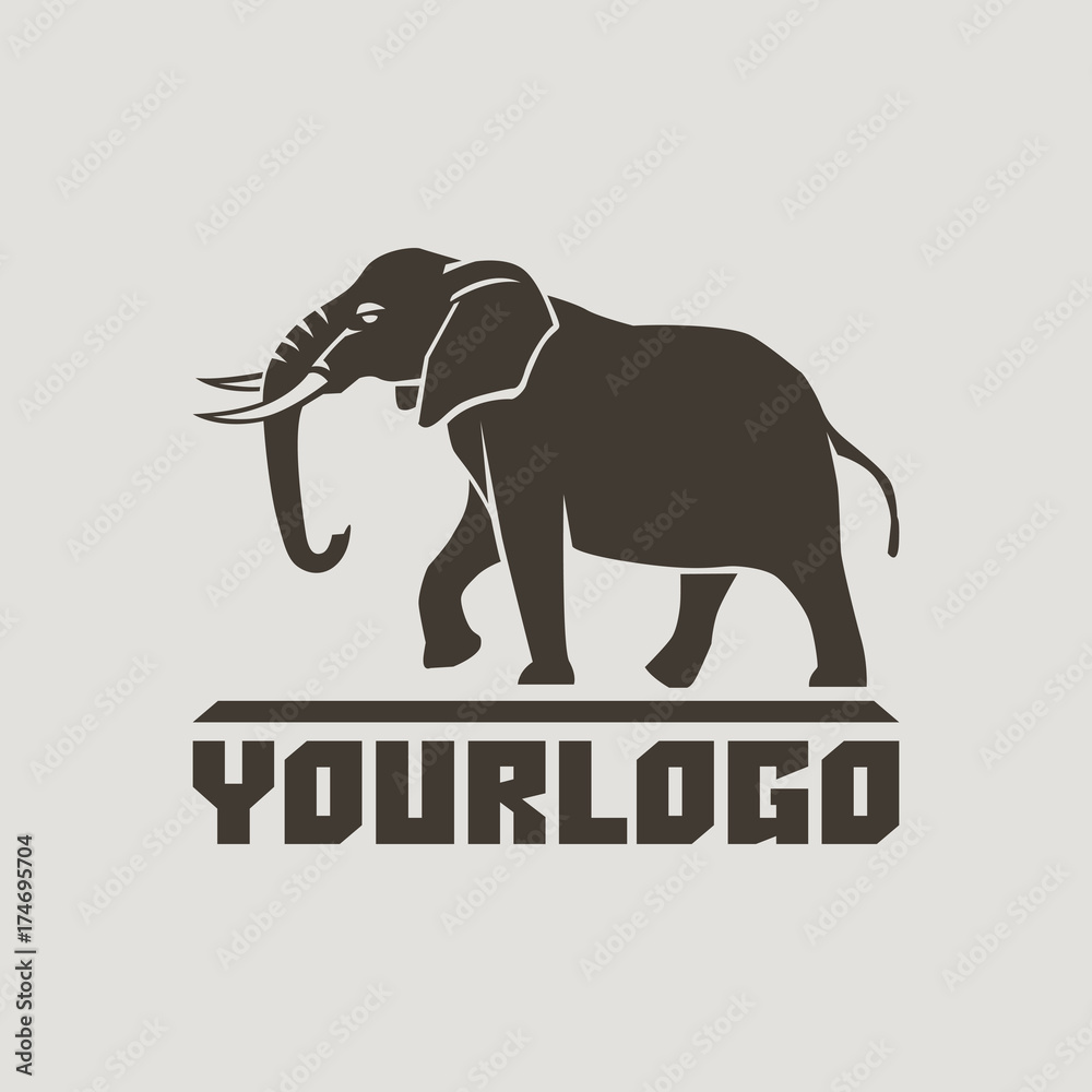 Obraz premium Elephants_logo_sign_pictogram-01