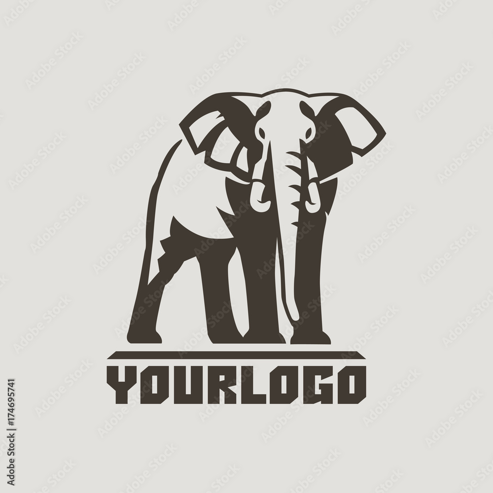 Fototapeta premium Elephants_logo_sign_pictogram-04