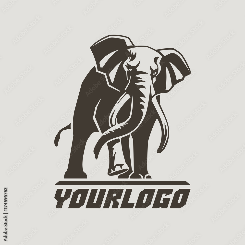 Fototapeta premium Elephants_logo_sign_pictogram-05