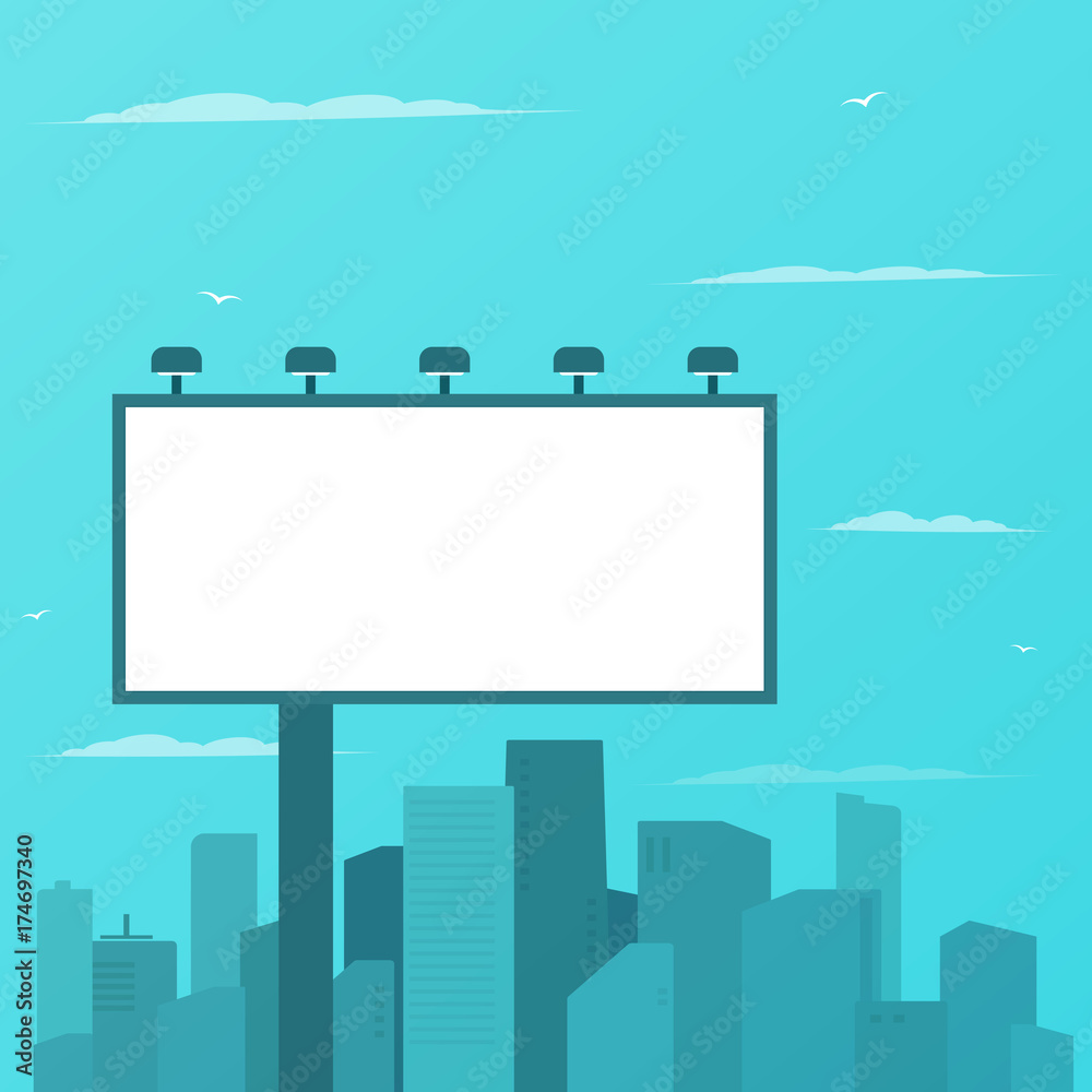 Obraz premium blank billboard in city