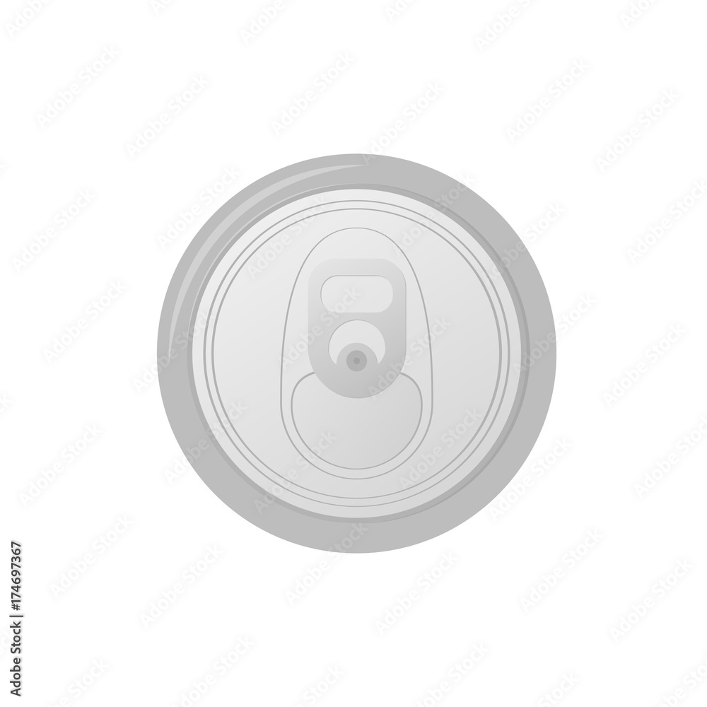 Beer can top view