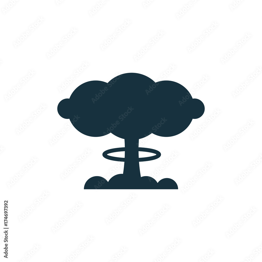 Bomb atom cloud icon Bomb atom cloud icon