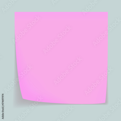 Pink memo stick concept background, realistic style