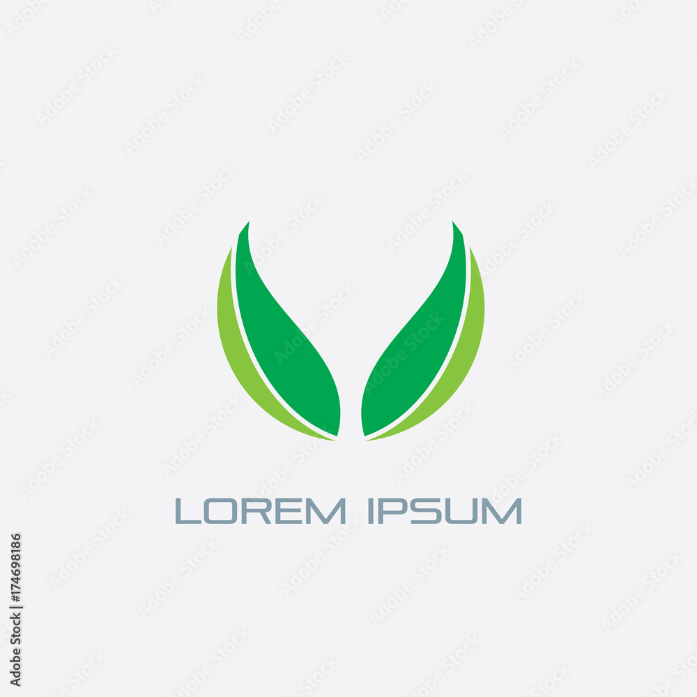 abstract leaf eco logo vector abstract leaf eco logo vector