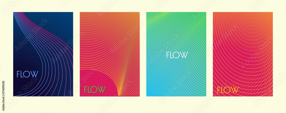Abstract color lines background. Minimalist vector covers design. Elements for card, website, wallpaper, presentation.