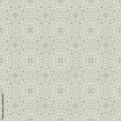 Tile in Eastern style. Ornamental lace tracery. Ornate swirl geometrical decor for wallpaper. Traditional arabic decor.