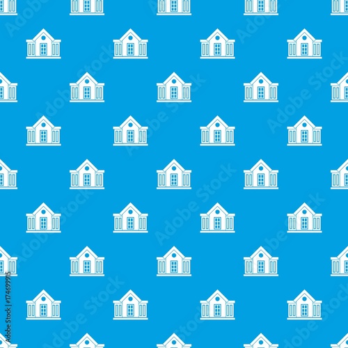 Mansion pattern seamless blue © ylivdesign