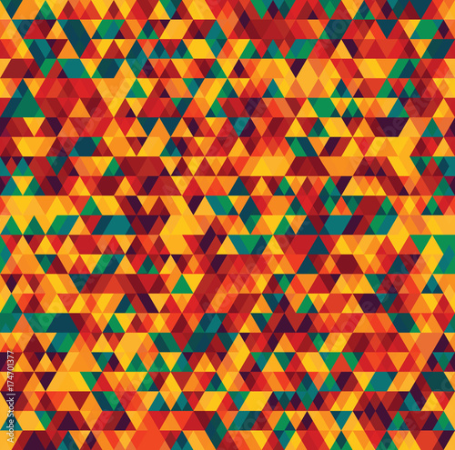 Seamless background with decorative geometric and abstract triamgle elements. Pattern for site. Vector illustration
