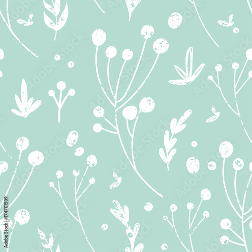 Seamless pattern with pastel flowers.