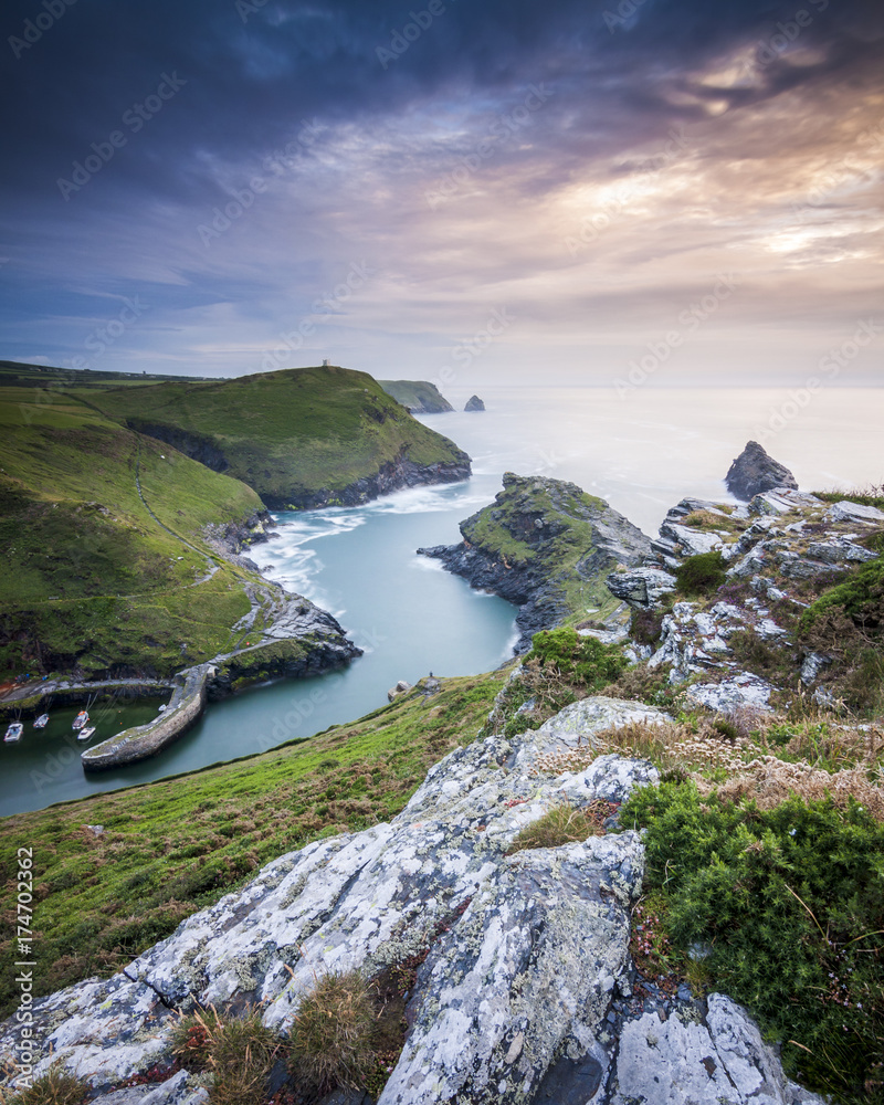 Sunset at Boscastle Harbour, Cornwall