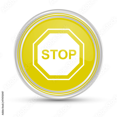 Gelber Button - Stopschild