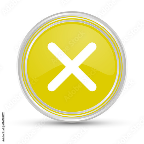 Gelber Button - Kreuz