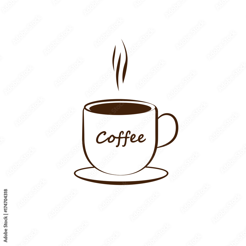 Fototapeta premium Icon of coffee cup.