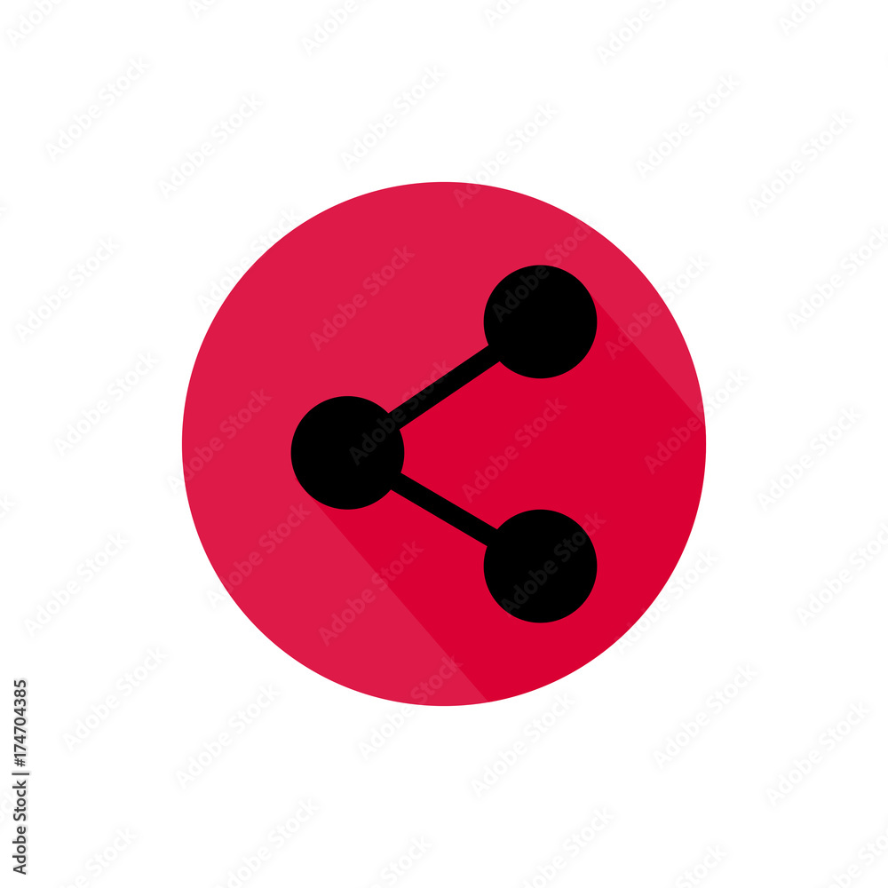 Share round icon long shadow Illustration vector Share round icon long shadow Illustration vector