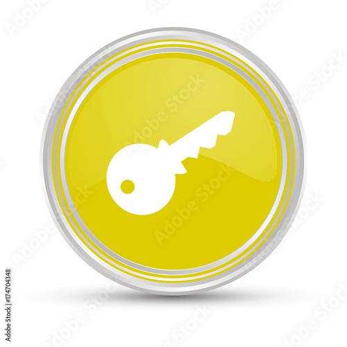 Gelber Button - Schlüssel - sicher