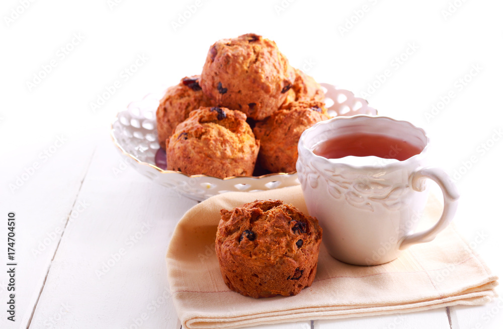 Carrot muffins with fruits and nuts Carrot muffins with fruits and nuts