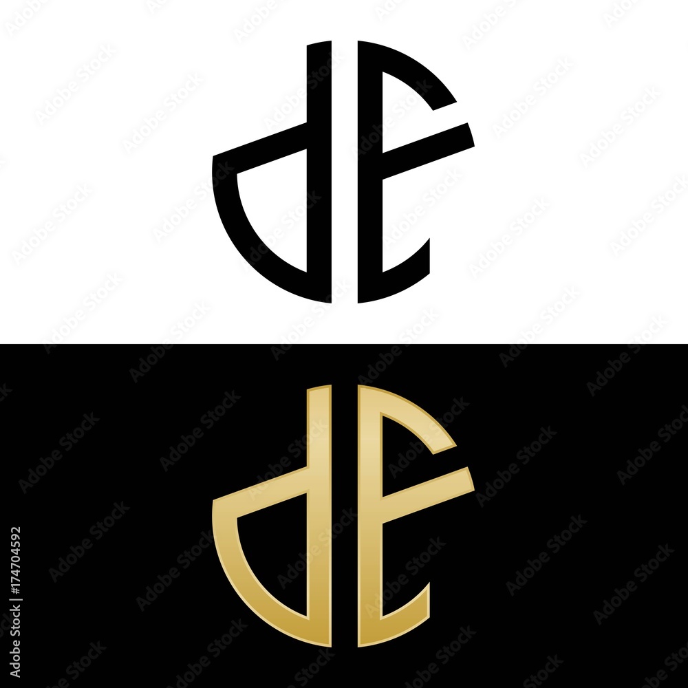 df initial logo circle shape vector black and gold df initial logo circle shape vector black and gold