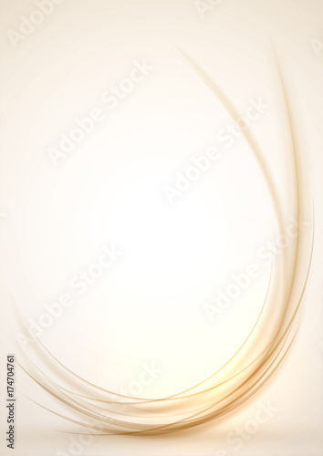 Composition of curved orange lines