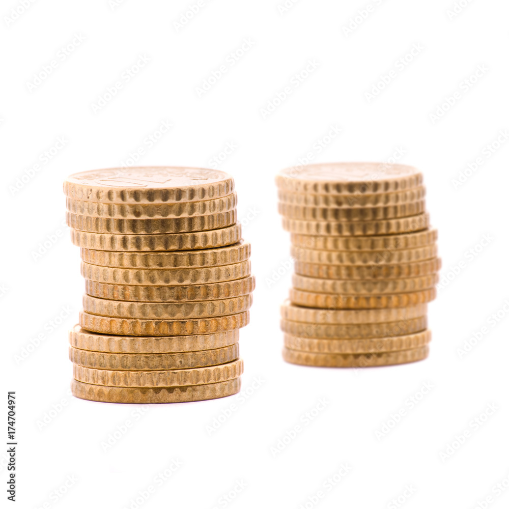 Euromünzen - Symbolfoto für Finanzen und Business