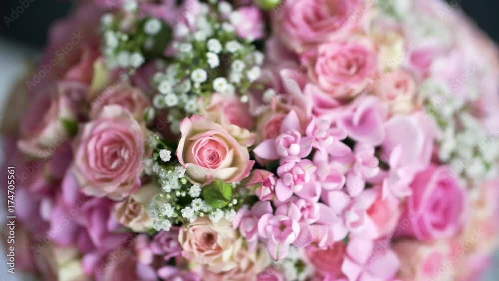 beautiful pink wedding bouquet closeup. beautiful pink wedding bouquet closeup.