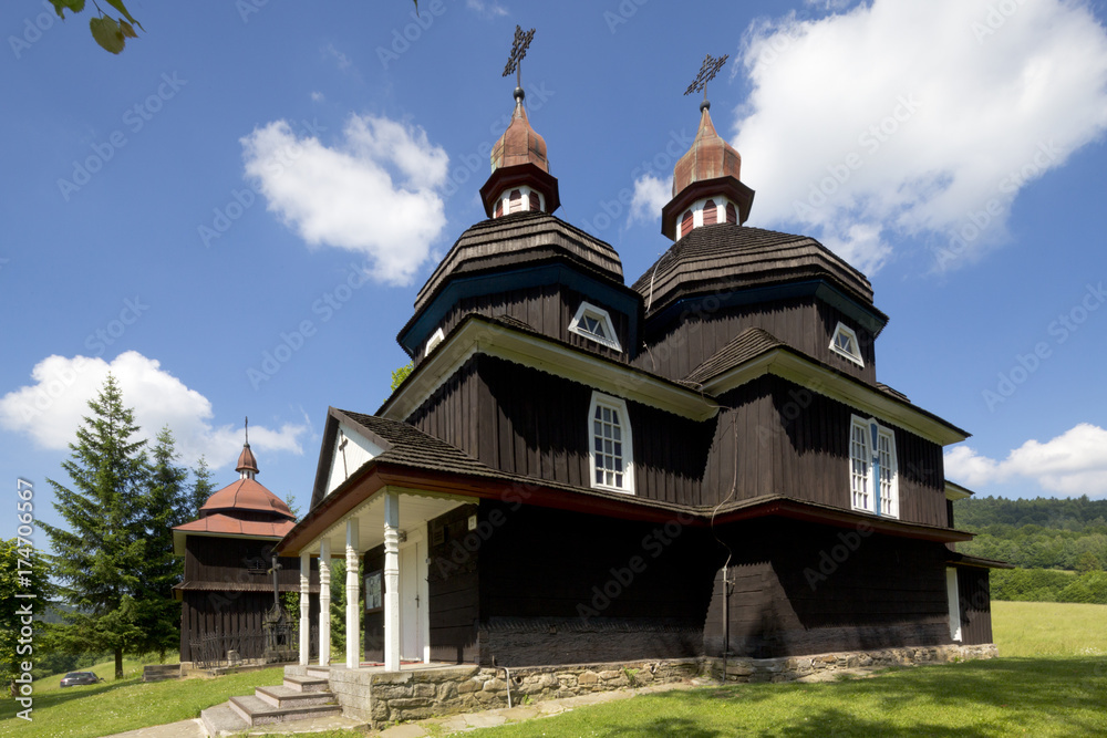 traditional wooden church, Nizny Komarnik, Slovakia