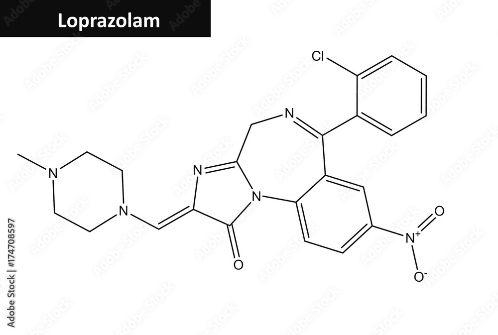 Loprazolam - molecular structure Loprazolam - molecular structure