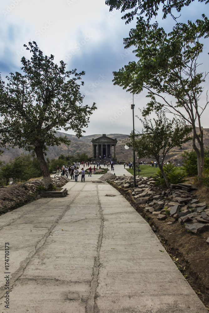 Garni, ARMENIA - September 16, 2017: Garni Pagan Temple, the temple in  Armenia