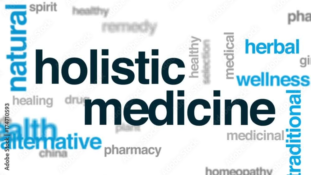 Holistic medicine animated word cloud, text design animation. Holistic medicine animated word cloud, text design animation.