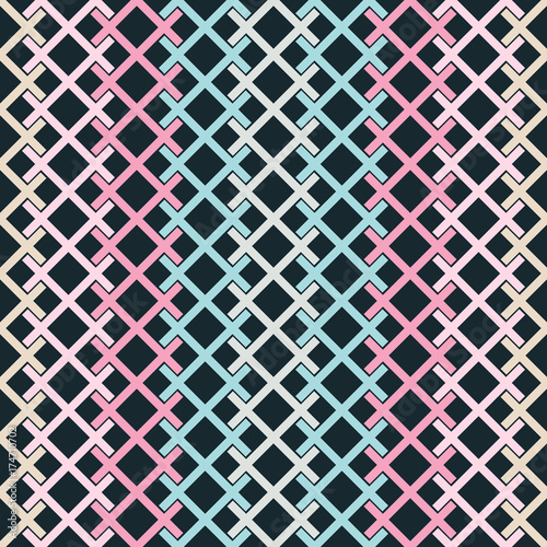Seamless pattern of colored intersecting segments