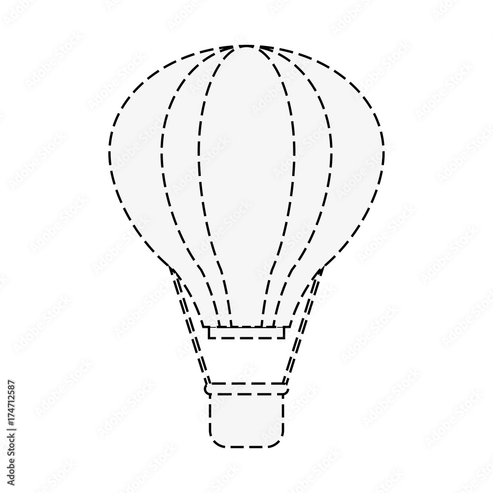 hot air balloon icon image vector illustration design