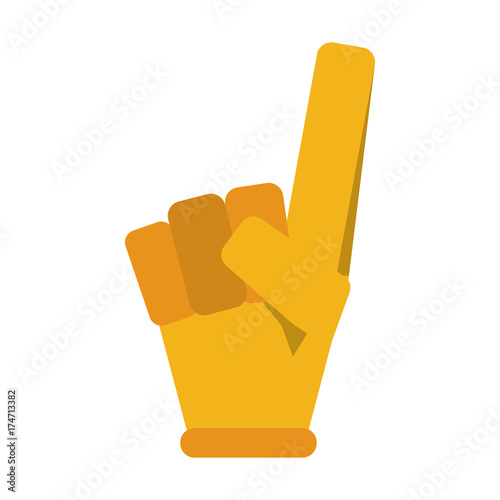 foam finger icon image vector illustration design 